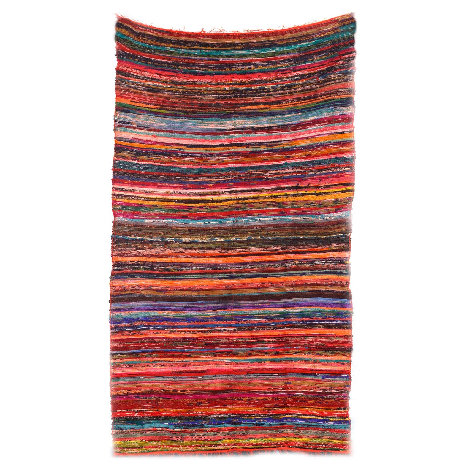 Ancient Wisdom Luxury Rag Rug ~ Orange