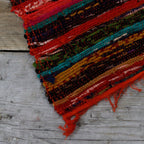Ancient Wisdom Luxury Rag Rug ~ Orange