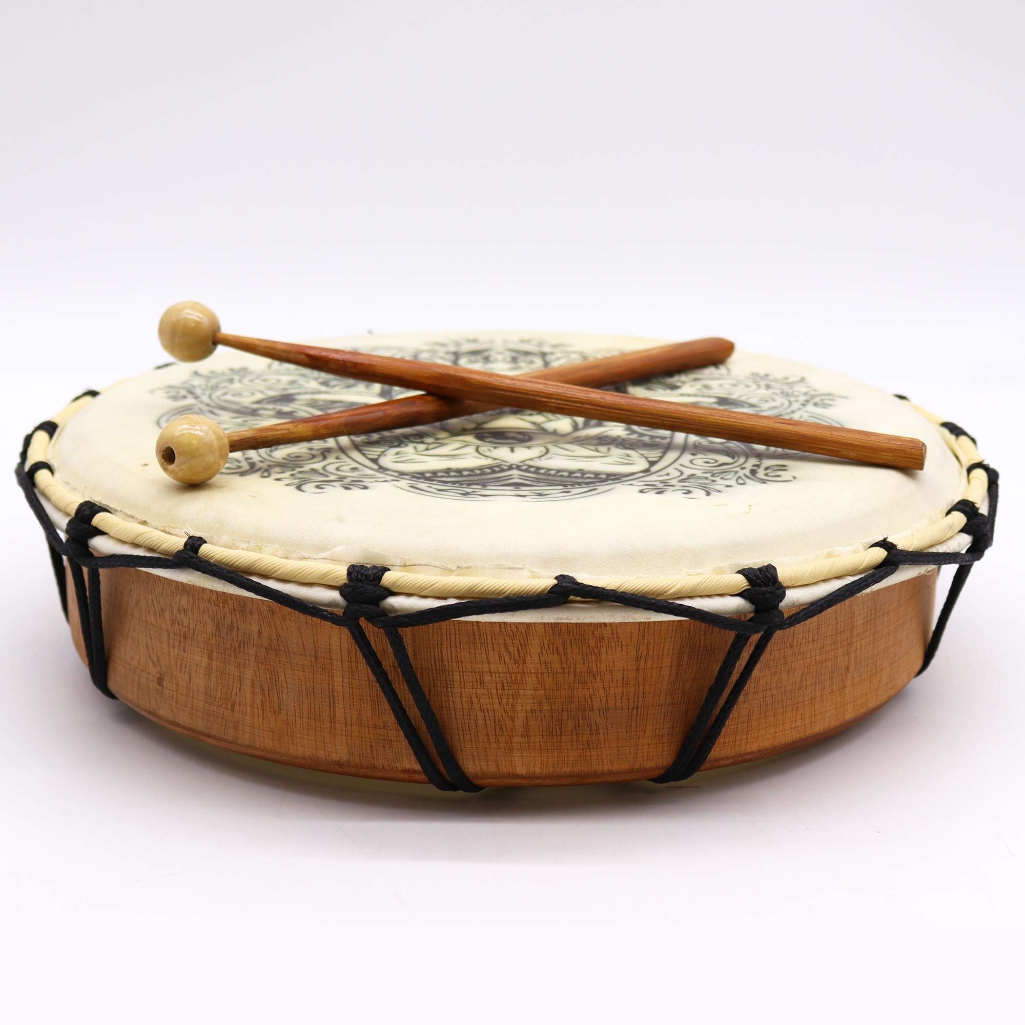 Shamanic Hamsa Drum with Two Sticks ~ 30cm