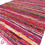 Ancient Wisdom Luxury Rag Rug ~ Red
