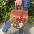 Felted Bag ~ Mushroom Garden