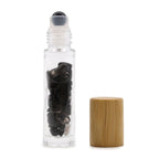 Black Tourmaline ~ Empty Gemstone Roller Bottle