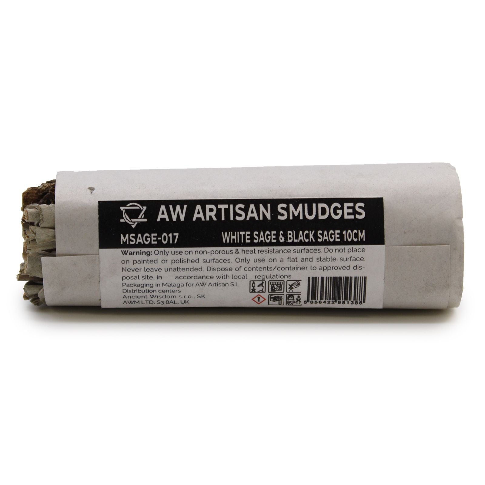 White Sage & Black Sage Smudge Stick ~ 10cm