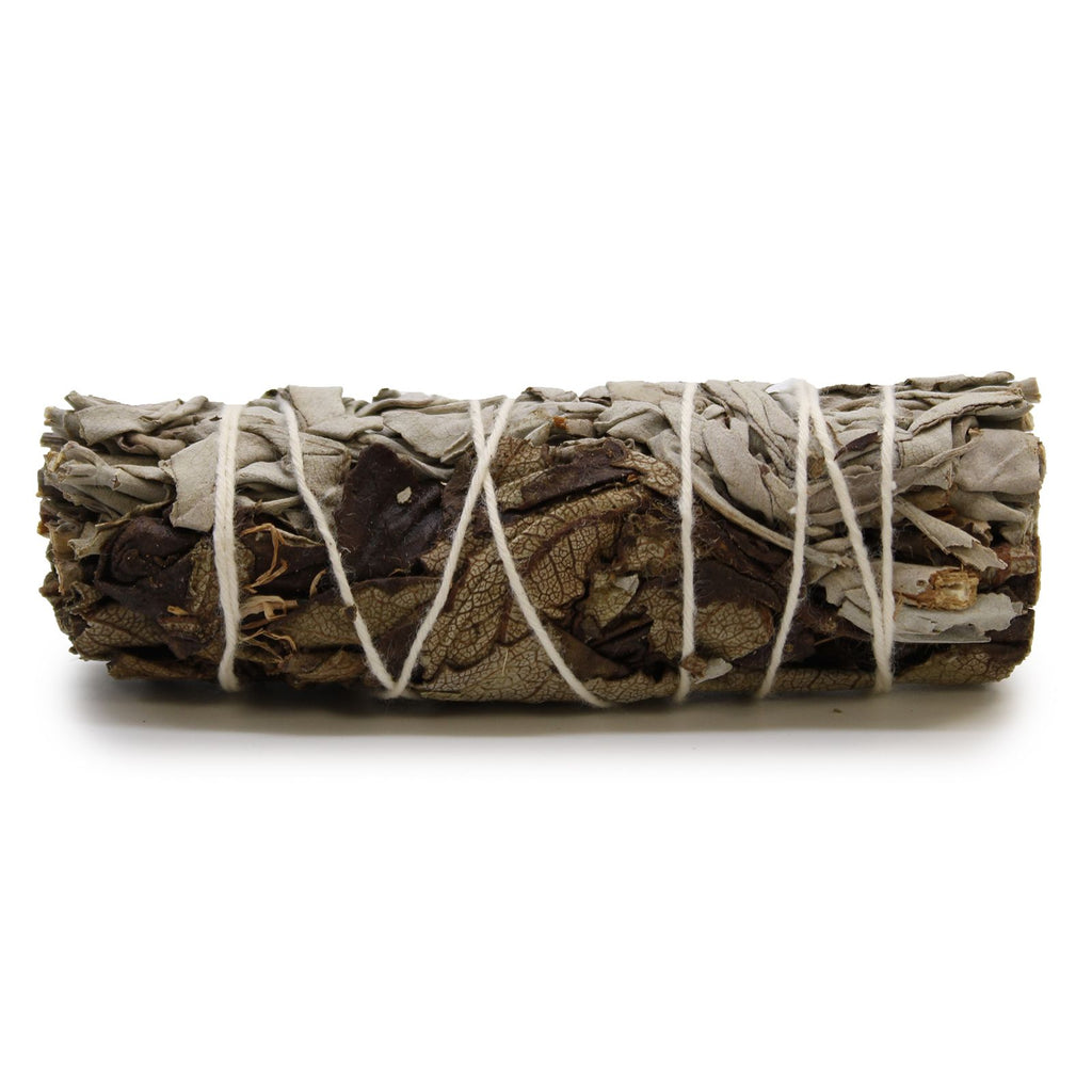 White Sage & Black Sage Smudge Stick ~ 10cm