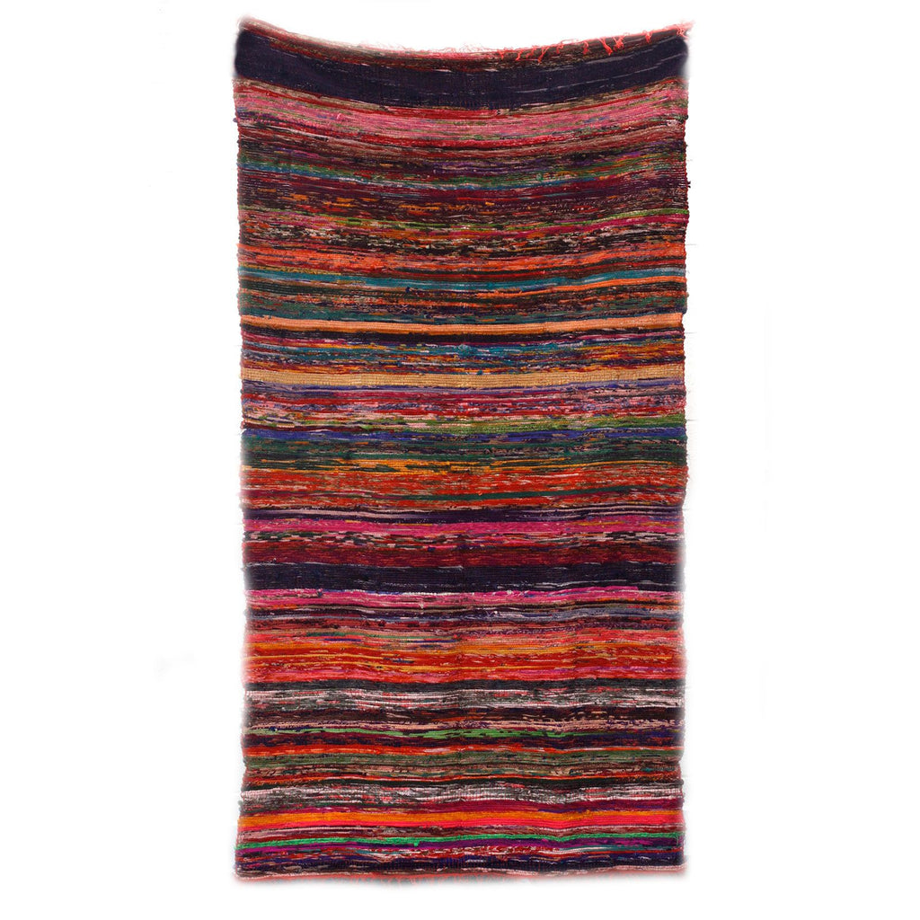 Ancient Wisdom Luxury Rag Rug ~ Red