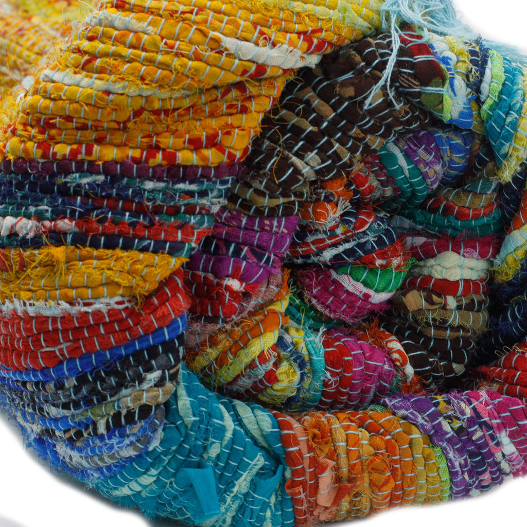 Ancient Wisdom Luxury Rag Rug ~ Blue