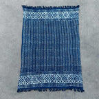 Handmade Indigo Seedha Arrows Throw ~ 170x120cms