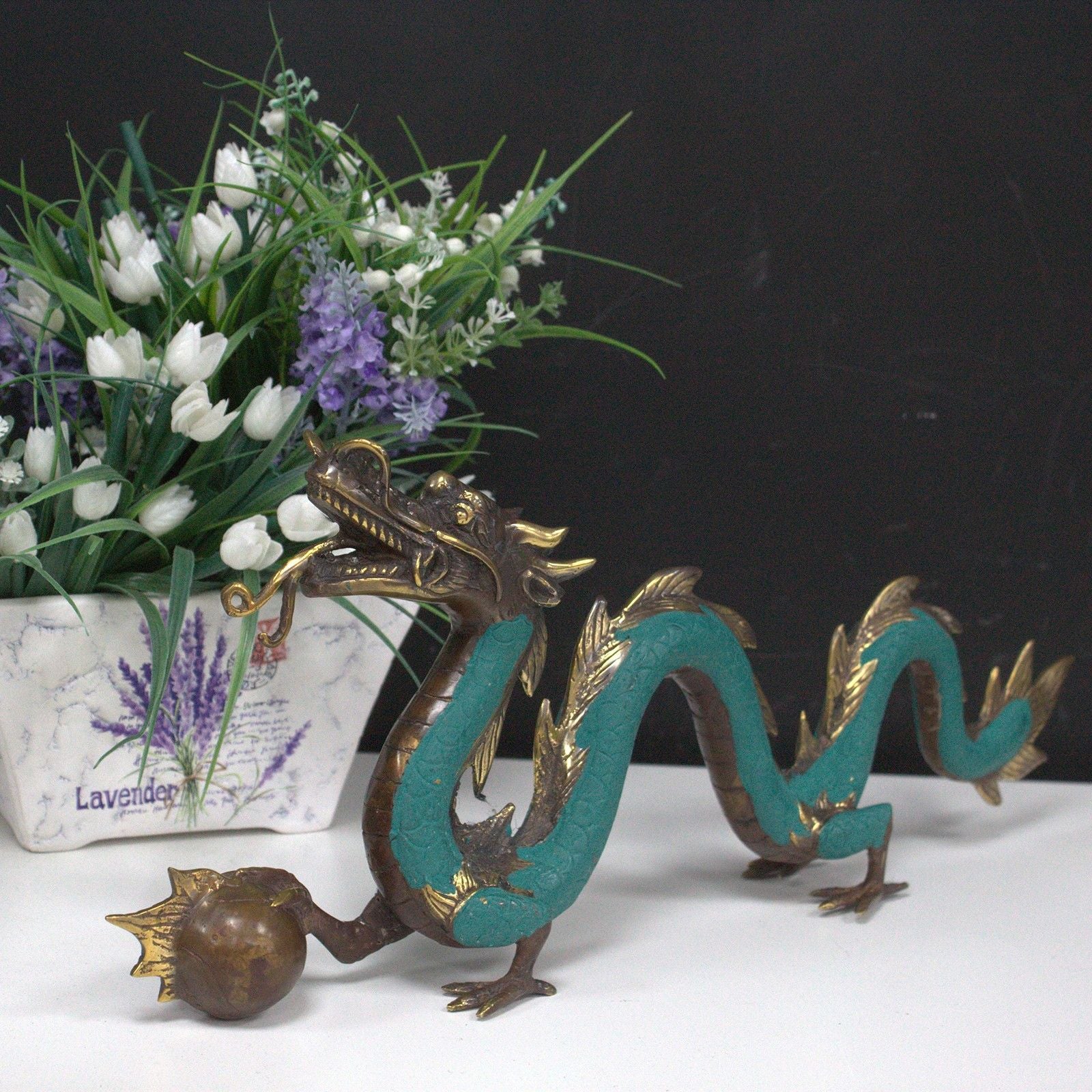 Fengshui Brass Dragon Ornament