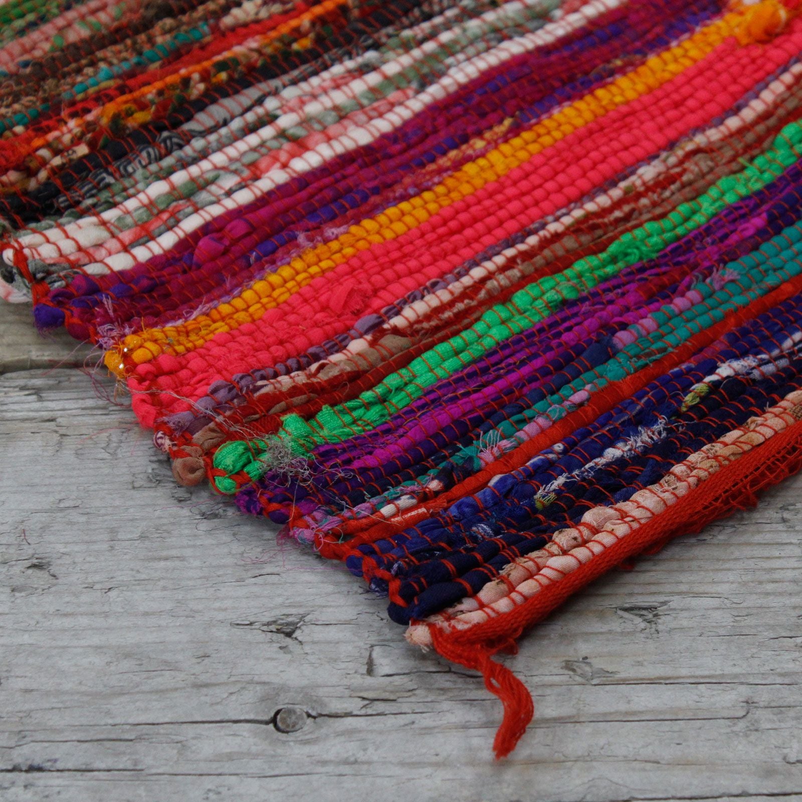 Ancient Wisdom Luxury Rag Rug ~ Red