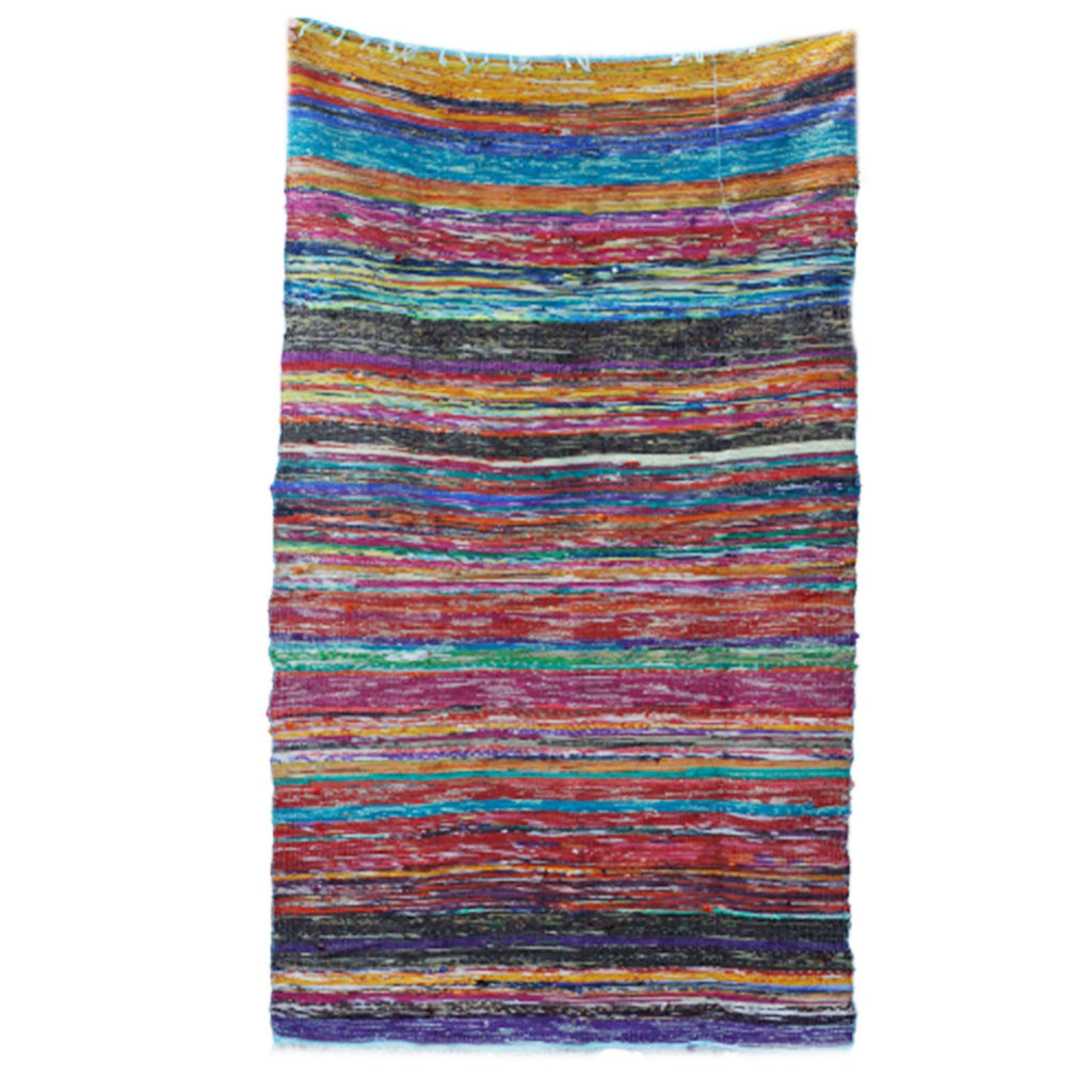 Ancient Wisdom Luxury Rag Rug ~ Blue
