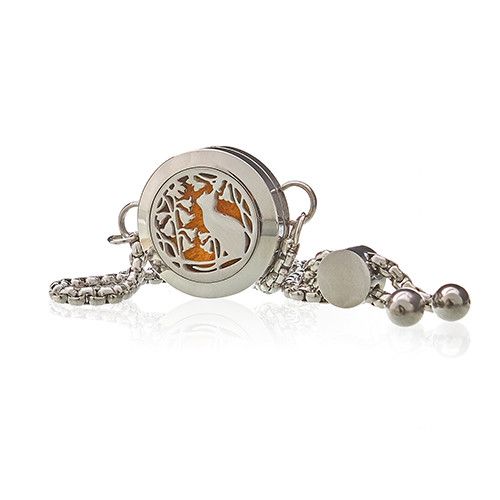 Cats & Flowers Aromatherapy Chain Bracelet ~ 20mm