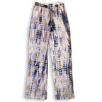 Ancient Wisdom Nomad Tie-Dye Sari Lounge Pants with Gold Print