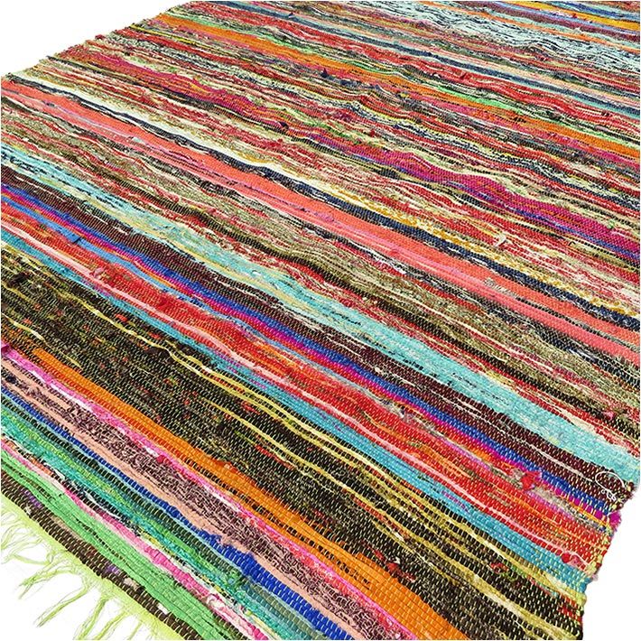 Ancient Wisdom Luxury Rag Rug ~ Green