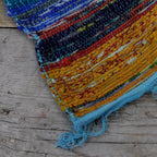Ancient Wisdom Luxury Rag Rug ~ Blue