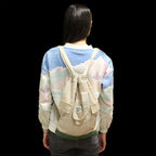Nepalese Drawstring Daypack ~ Natural Hemp & Cotton