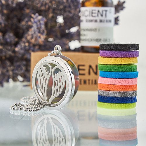 Angel Wings Aromatherapy Diffuser Necklace ~ 30mm
