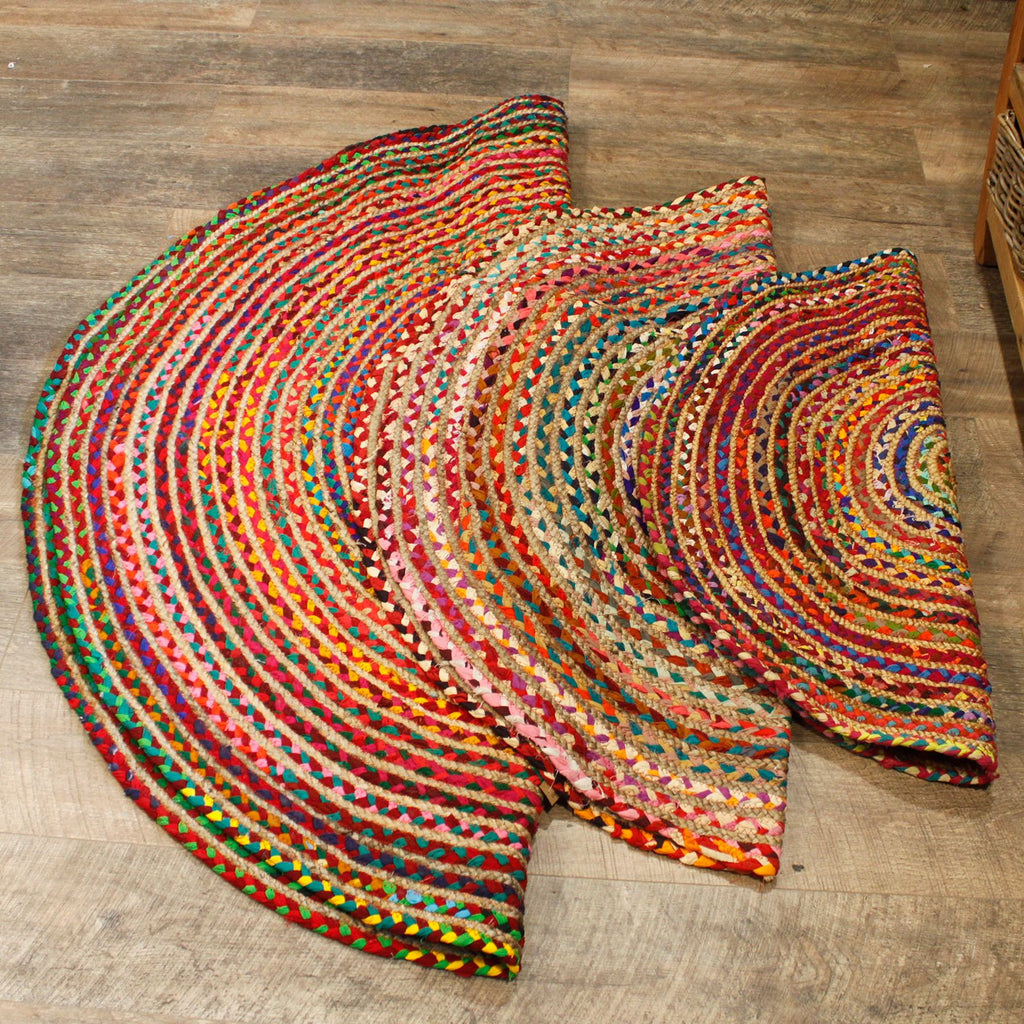 Ancient Wisdom Jute Rug ~ Round 90cms