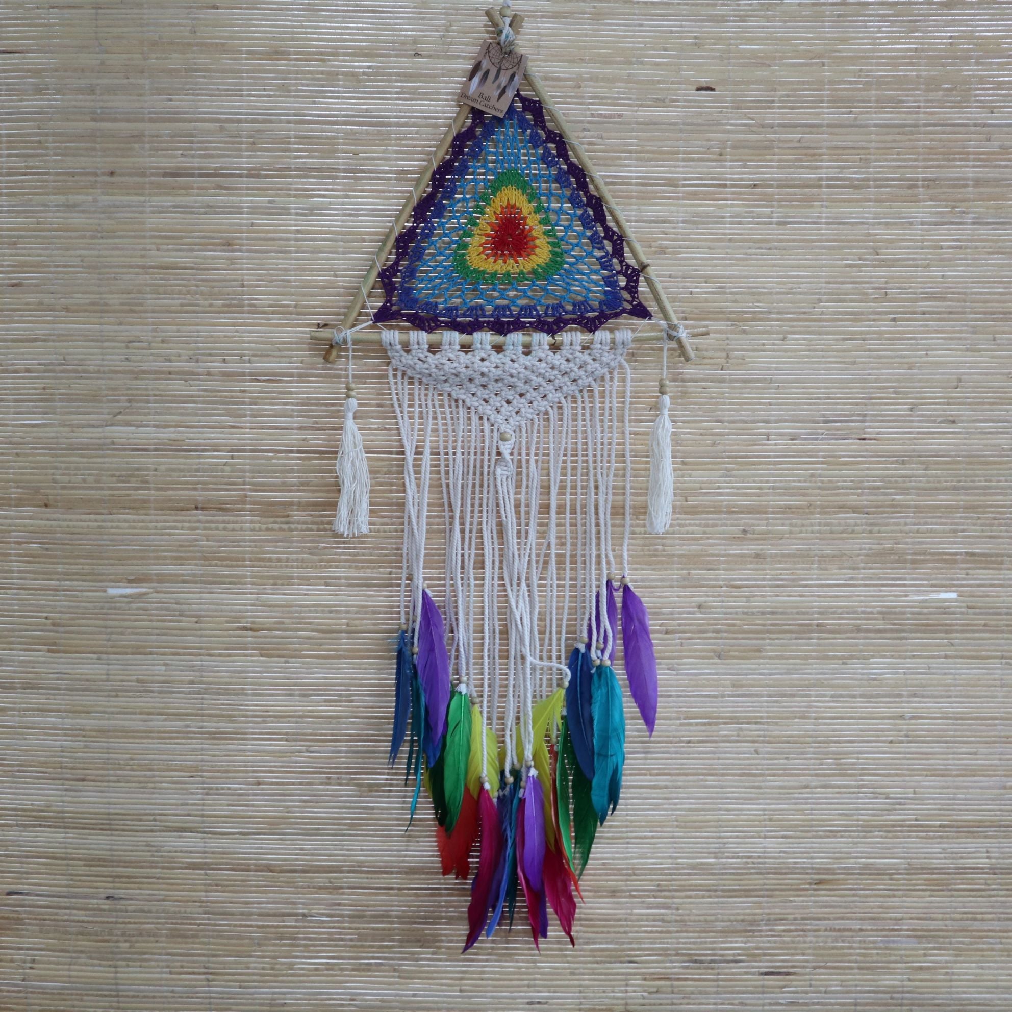 Pyramid Dream Catcher ~ Rainbow