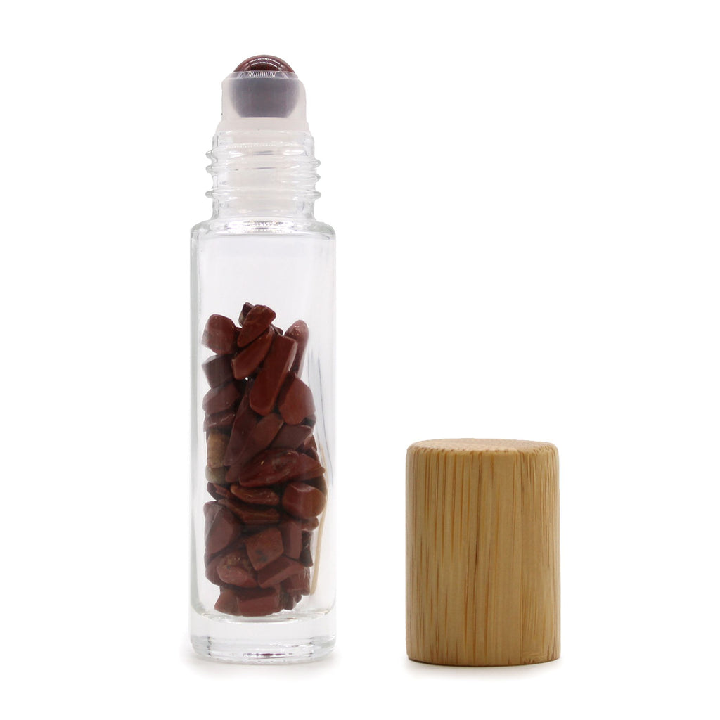 Red Jasper ~ Empty Gemstone Roller Bottle