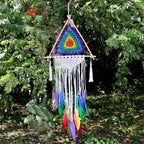 Pyramid Dream Catcher ~ Rainbow