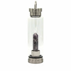 Relaxing Amethyst Crystal Infused Glass Water Bottle