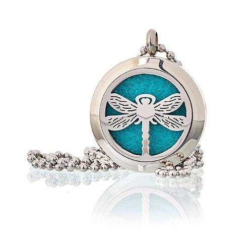 Dragonfly Aromatherapy Diffuser Necklace ~ 25mm