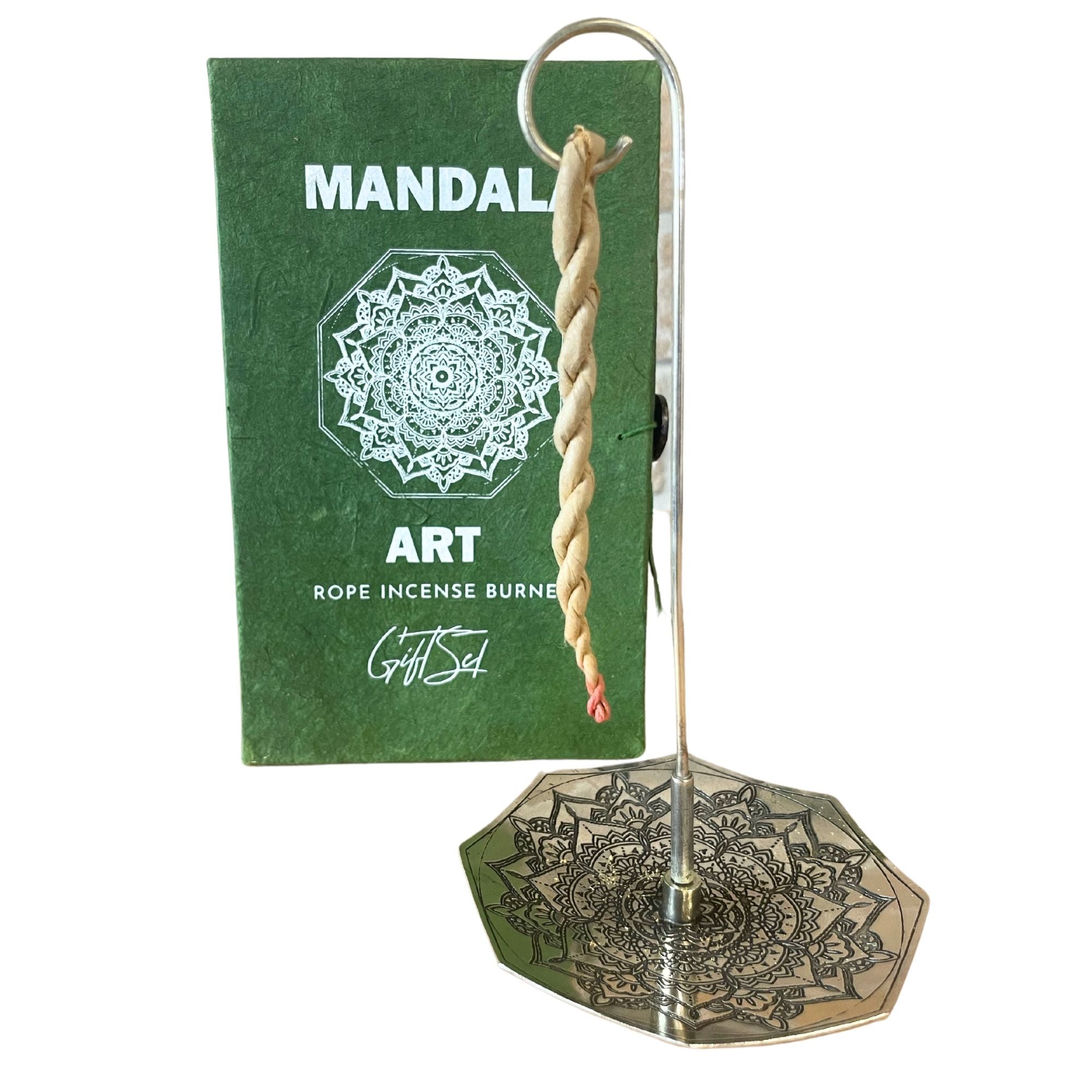 Mandala Flower Rope Incense and Holder Set