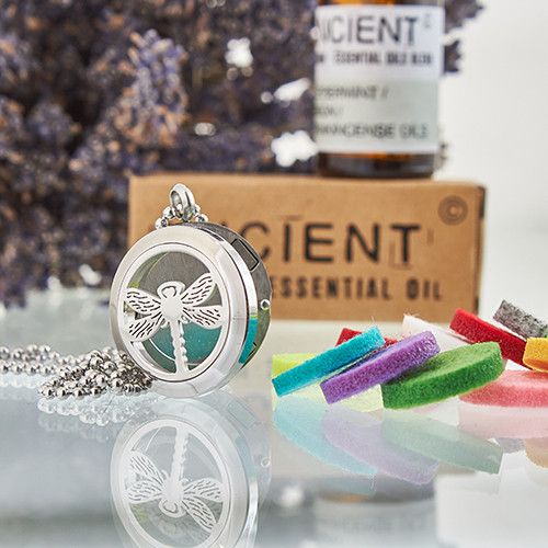 Dragonfly Aromatherapy Diffuser Necklace ~ 25mm