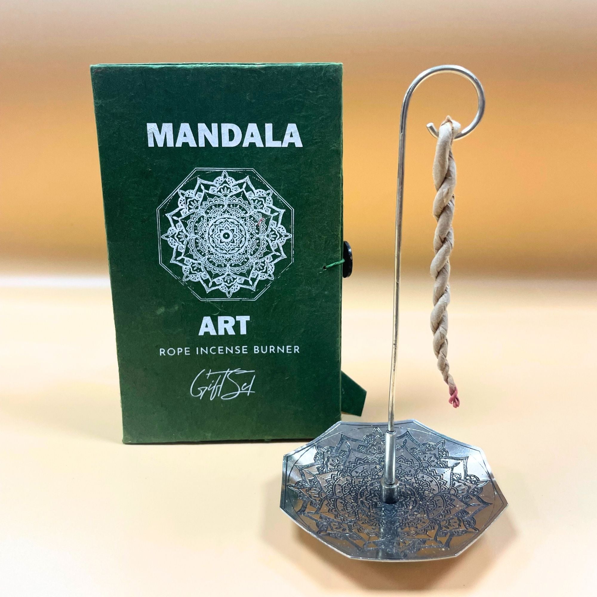 Mandala Flower Rope Incense and Holder Set