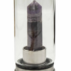 Relaxing Amethyst Crystal Infused Glass Water Bottle