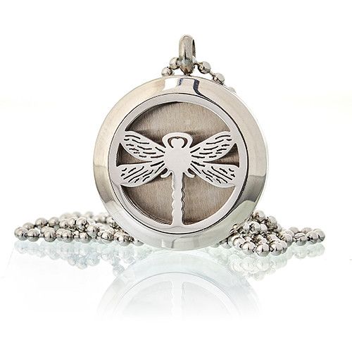 Dragonfly Aromatherapy Diffuser Necklace ~ 25mm