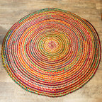 Ancient Wisdom Jute Rug ~ Round 150cms