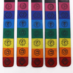 Ancient Wisdom Chakra Colour Wooden Incense Holder