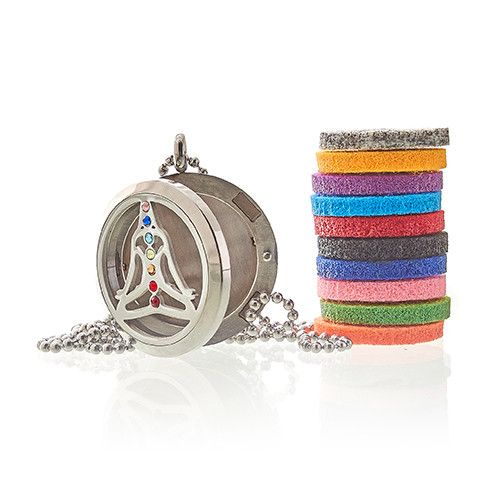 Yoga Chakra Aromatherapy Necklace ~30mm
