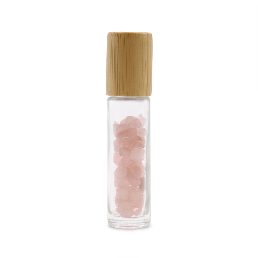 Rose Quartz ~ Empty Gemstone Roller Bottle