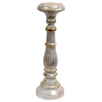 White & Gold Candlestick Stand ~ Large