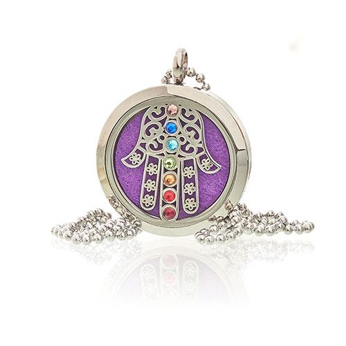 Hamsa Chakra Aromatherapy Necklace ~ 30mm