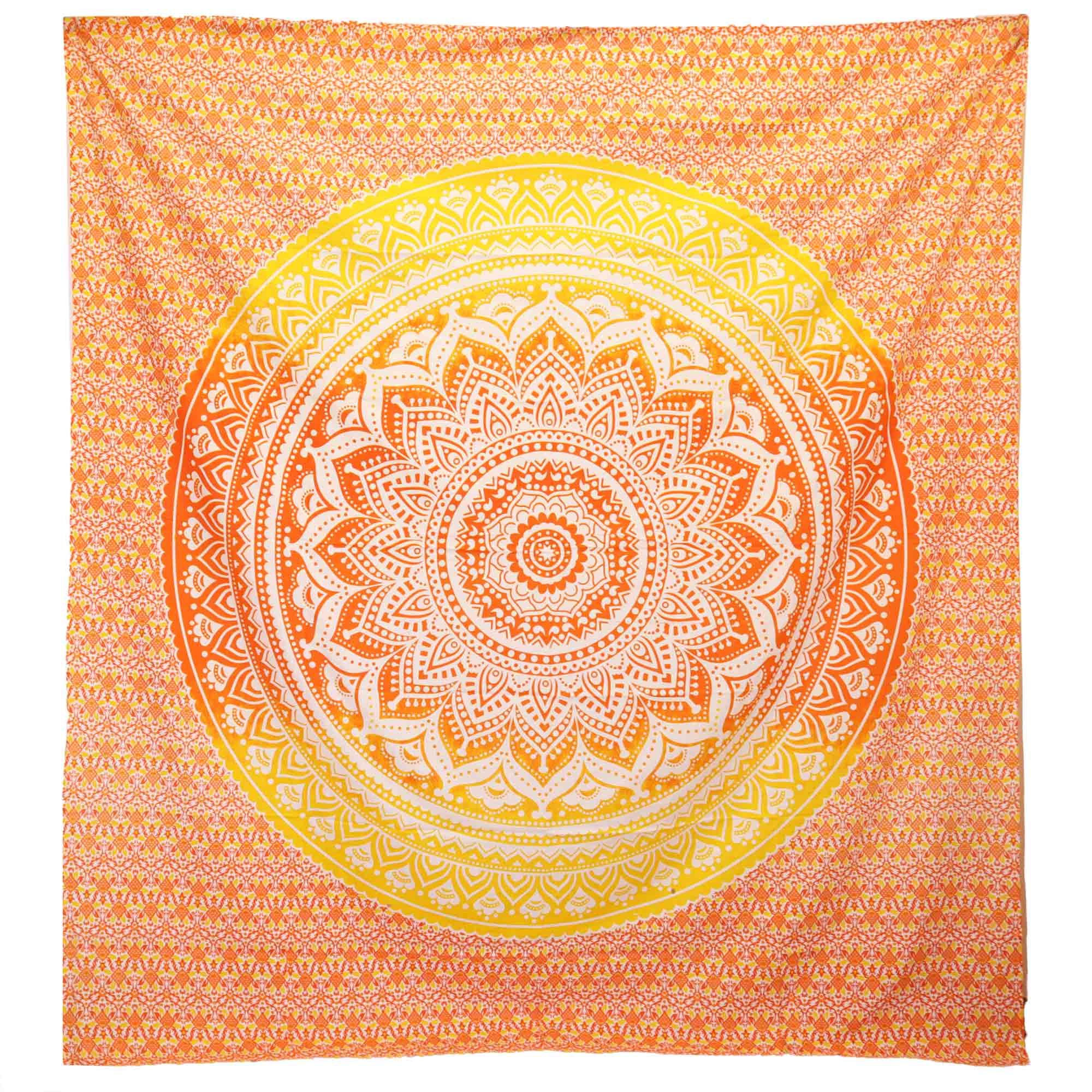 Umrao Mandala Orange Wall Hanging/Beach Mat
