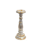 White & Gold Candlestick Stand ~ Small