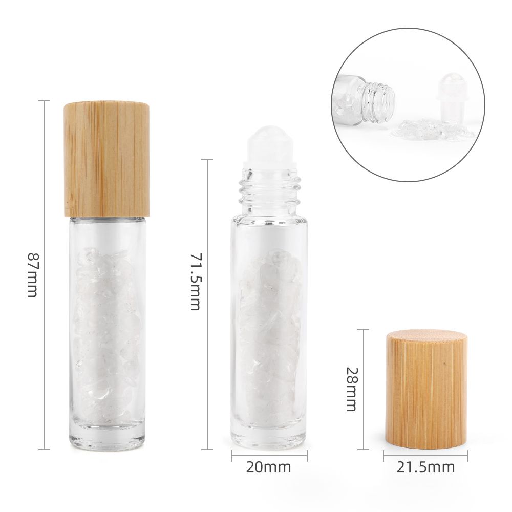 Rock Quartz ~ Empty Gemstone Roller Bottle