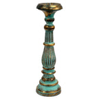 Turquoise & Gold Candlestick Stand ~ Large