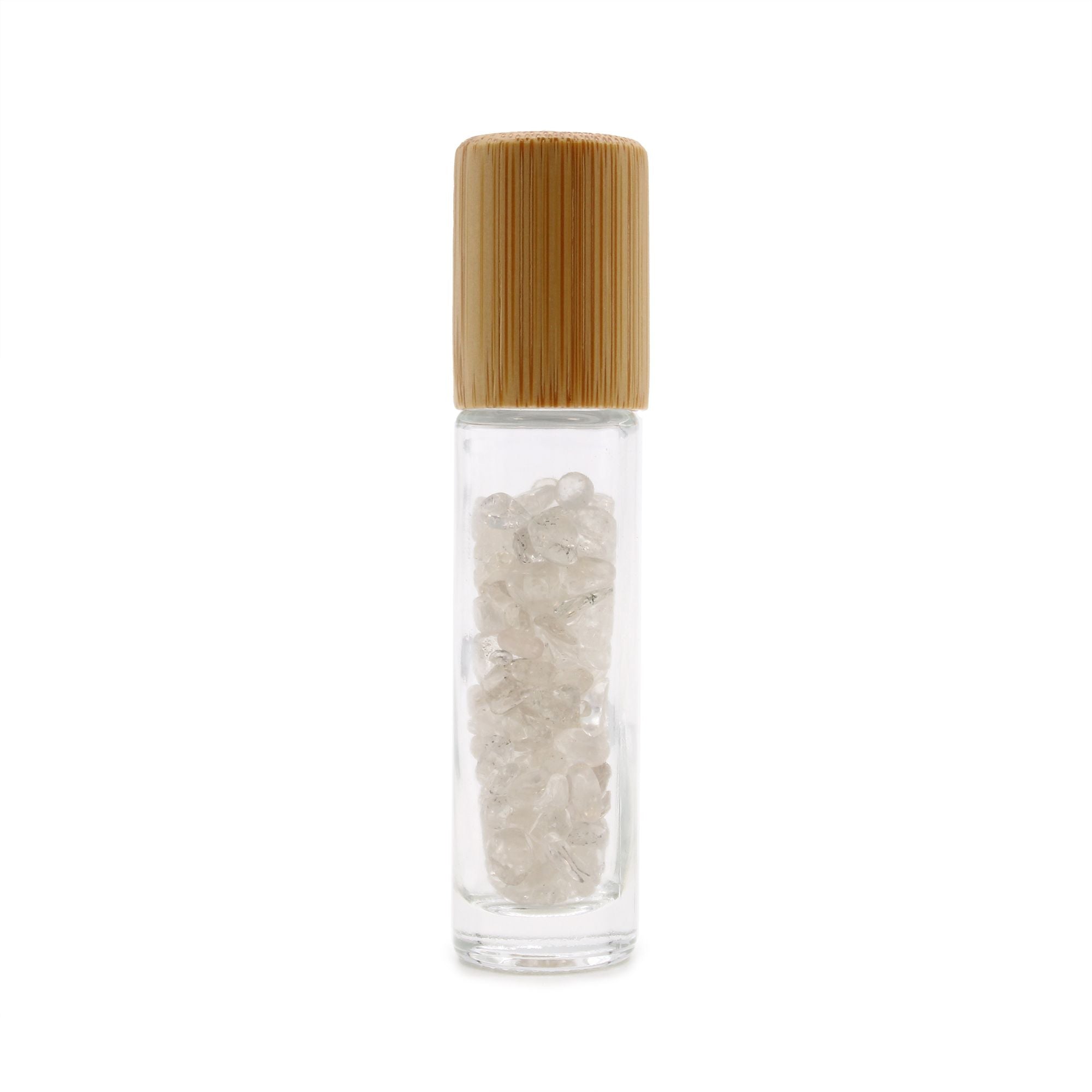 Rock Quartz ~ Empty Gemstone Roller Bottle