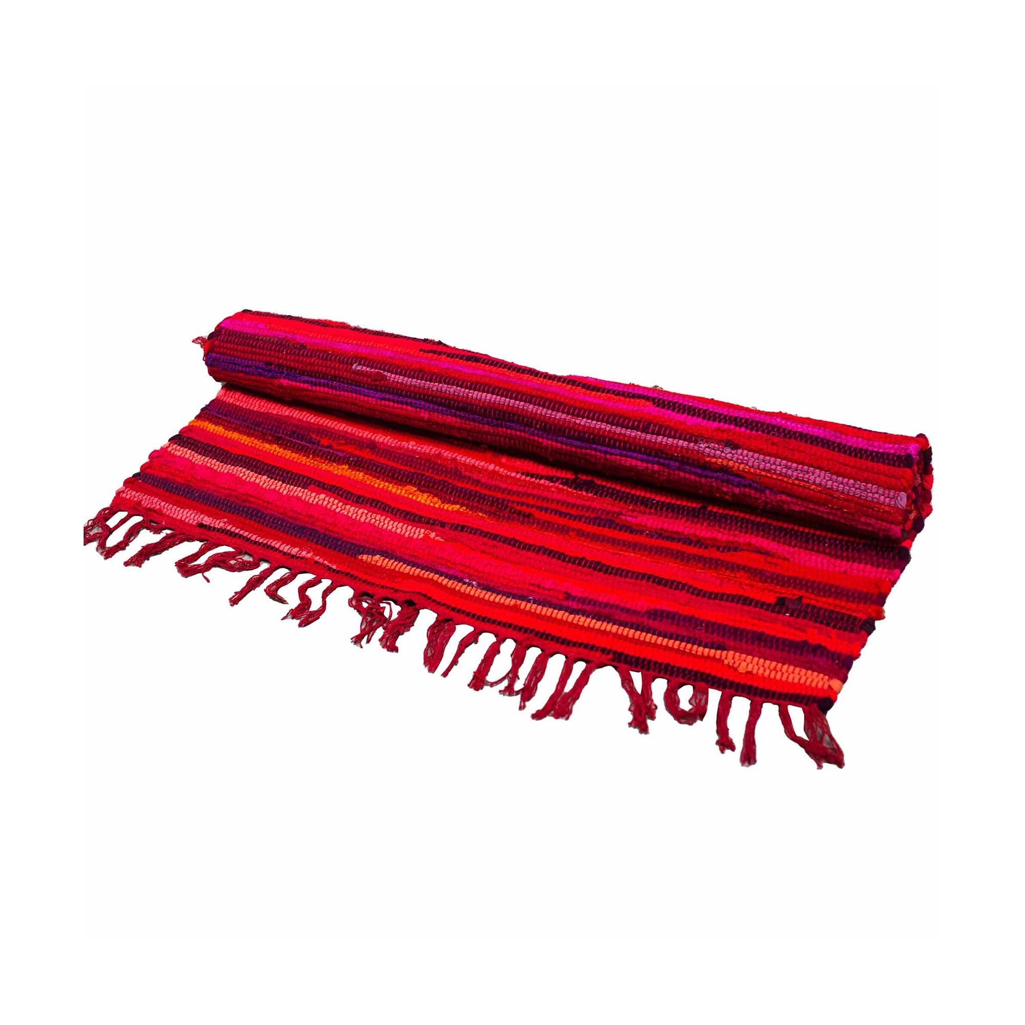 Shocking Pinks Rag Rug - Small