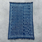 Ancient Wisdom Handmade Block Print Throws - Indigo Blue