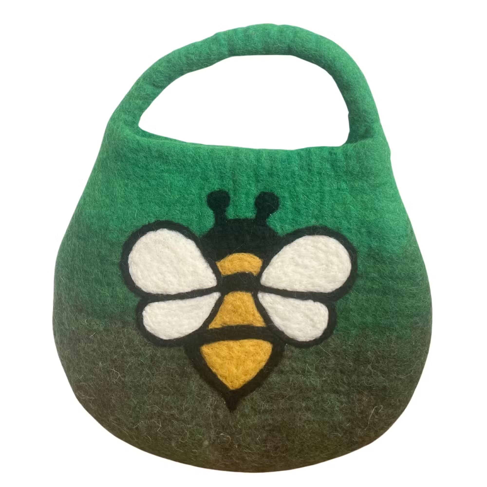 Ancient Wisdom Whimsical Water Felted Wool Bee Clutch Bag