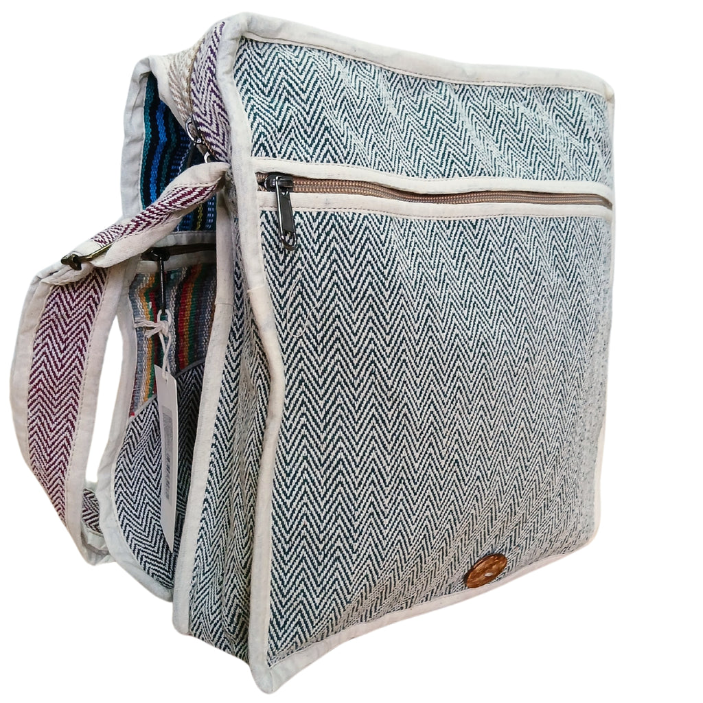 Handmade Nepalese Hemp Laptop Messenger Bag