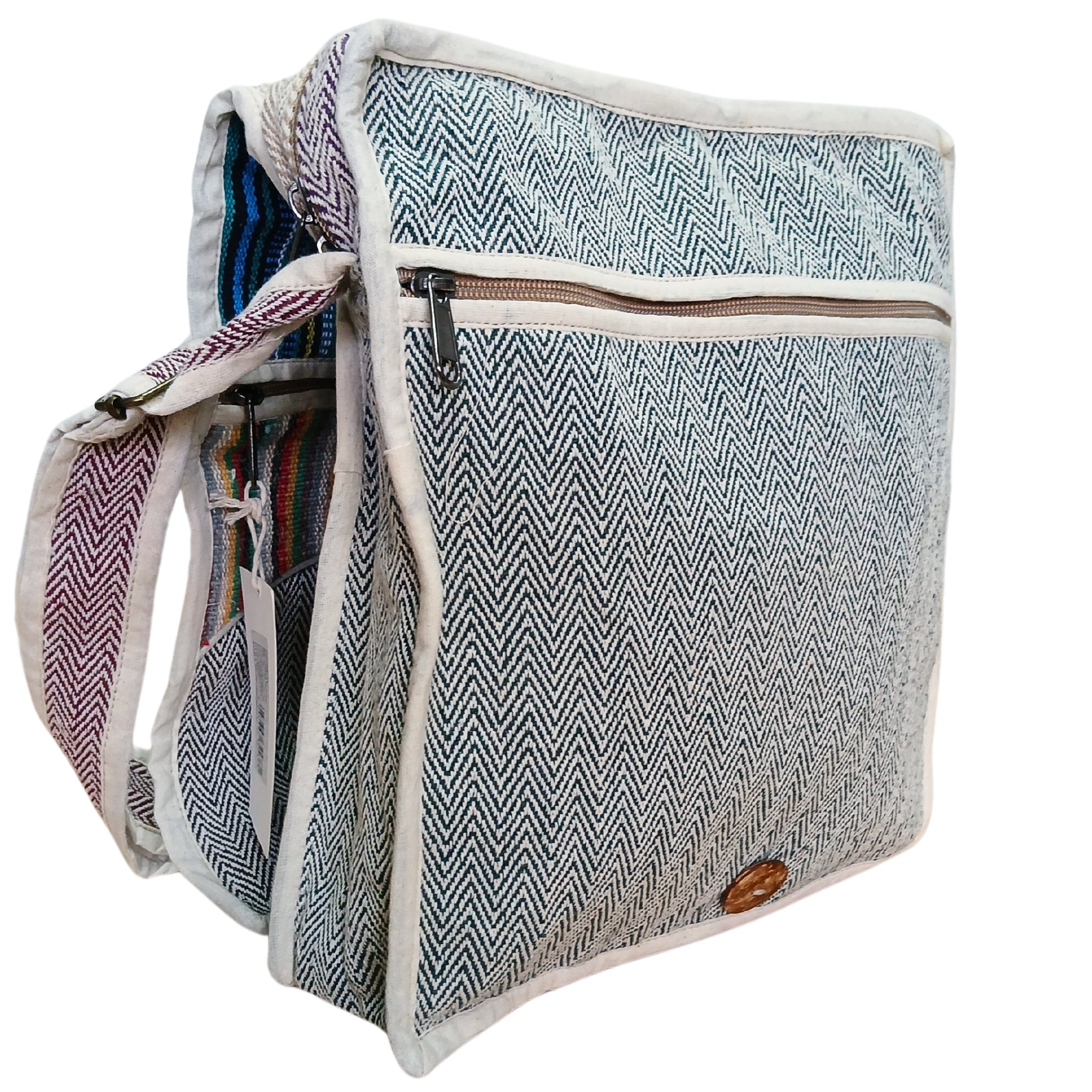 Handmade Nepalese Hemp Laptop Messenger Bag